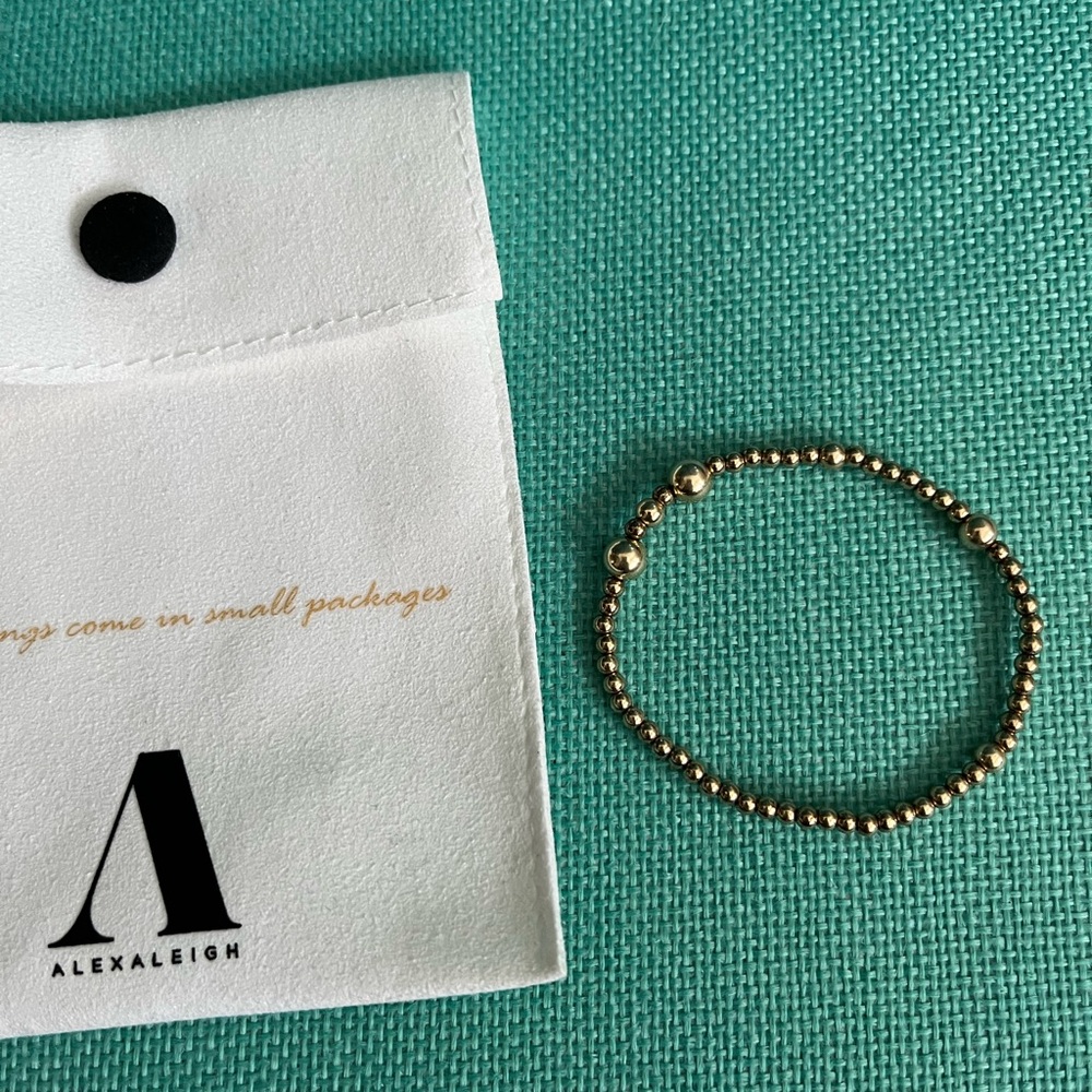 Alexa Leigh Gold Filled Multi Ball Bracelet - Picture 3 of 5